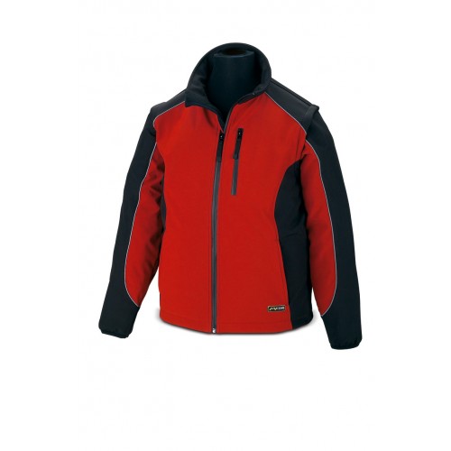 CASACO SOFTSHELL BICOLOR VERMELHO/PRETO 288-CSR CASACO SOFTSHELL BICOLOR VERMELHO/PRETO 288-CSR